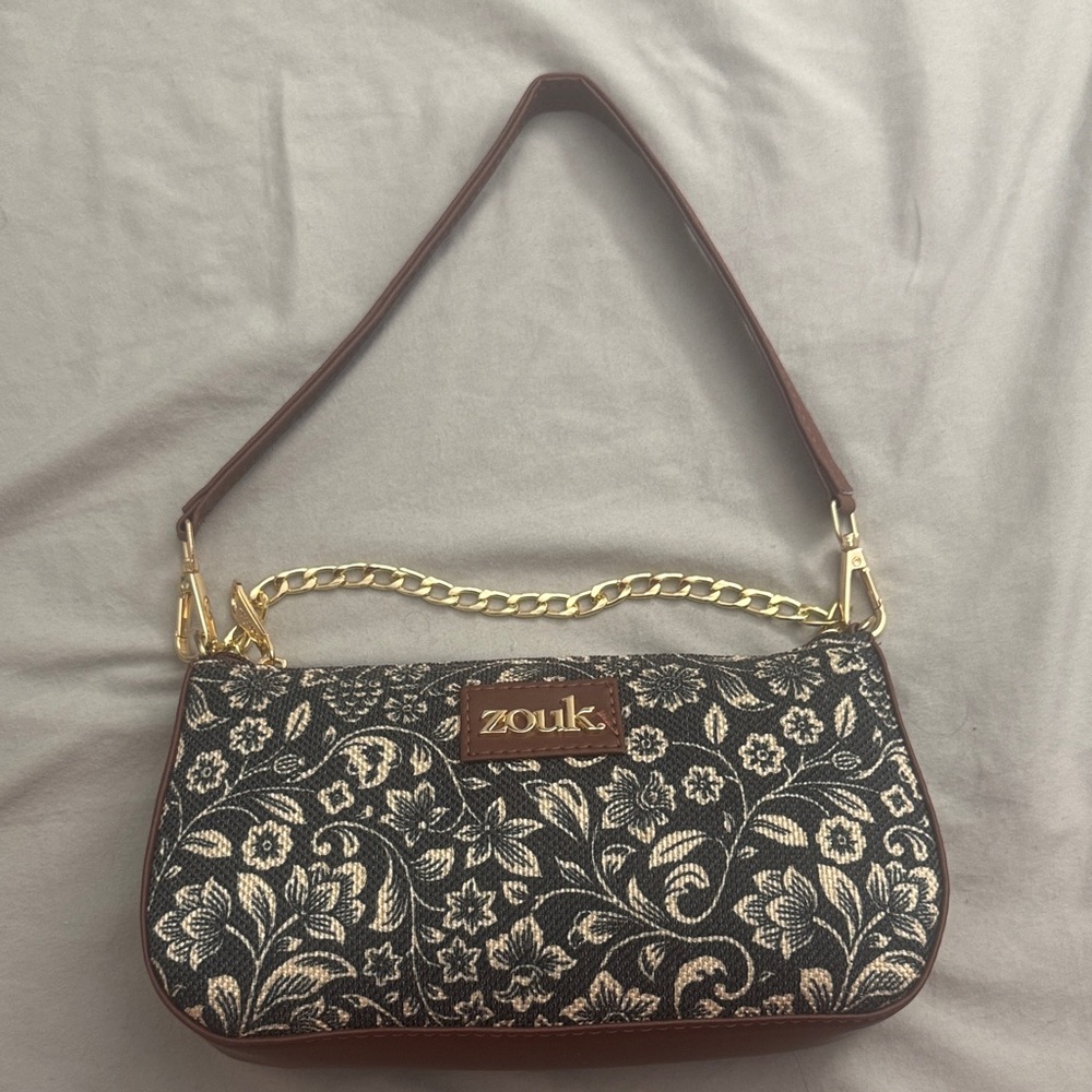 Blue Floral Shoulder Bag